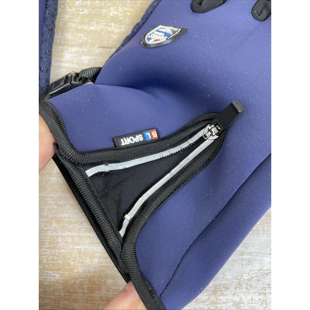 Outdoor Insulated Windproof Waterproof BL Sports Blue Gloves Touchscreen